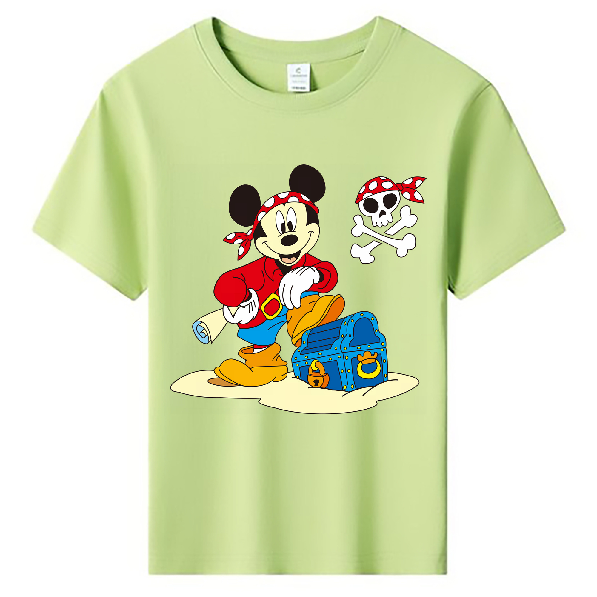 （画像用） ミッキーマウス Mickey Mouse 綿100％キッズTシャツ（フロントプリント）